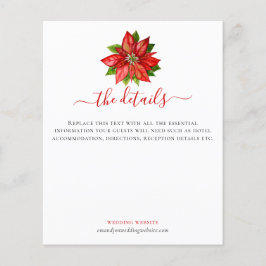 Budget Poinsettia Weihnachtsschrift Hochzeitsdetai