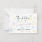 Budget polka dots Foto Baby Danke Karte (Rückseite)