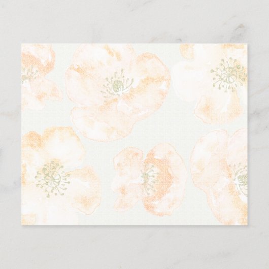Budget Poppies Moderne Hochzeitseinladungen (Rückseite)