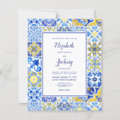 Budget Portugiesischer Tile Blue Yellow Wedite Ein (Vorderseite)