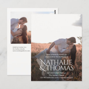 Budget Prächtig Vintage 3 Foto Hochzeit Postkarte