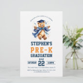 Budget Pre-K Abschluss Teddy Bären Party Einladung (Stehend Vorderseite)