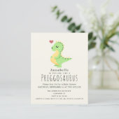 Budget Preggosaurus Niedlich Dinosaurier Babydusch (Stehend Vorderseite)