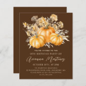 BUDGET PRETIERT 18. Geburtstag Rustic Boho Pumpkin (Vorne/Hinten)