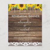 Budget Probe Abendessen Sonnenblume Rustikal (Vorderseite)