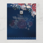 Budget Probe Dinner Burgundy Blue Floral Lace (Rückseite)