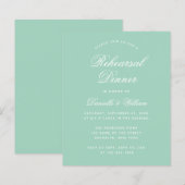 Budget Probe Dinner Minze Weiße Einladung (Vorne/Hinten)