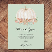 Budget Pumpkin Baby Dusche Green Danke Karte