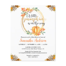 Budget Pumpkin Baby Shower Einladung