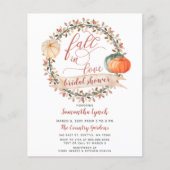 Budget Pumpkin Bridal Dusche Einladung (Vorderseite)