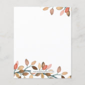 Budget Pumpkin Bridal Dusche Einladung (Rückseite)