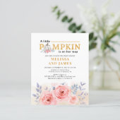 Budget Pumpkin Couples Baby Dusche Floral Lilac (Stehend Vorderseite)