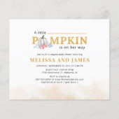 Budget Pumpkin Couples Kinderdusche Einladung (Vorderseite)