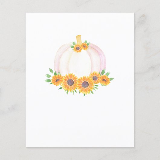 Budget Pumpkin Couples Kinderdusche Einladung (Rückseite)