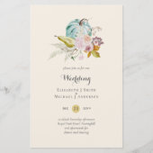 BUDGET Pumpkin Fall Blumenhochzeit Einladung A9 (Vorderseite)