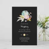 BUDGET Pumpkin Fall Blumenhochzeit Einladung A9 (Stehend Vorderseite)