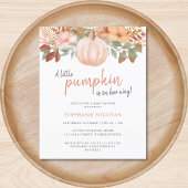 Budget Pumpkin Fall Floral Baby Dusche Einladung