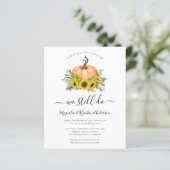 Budget Pumpkin Fall Vow Erneuerende Einladung (Stehend Vorderseite)