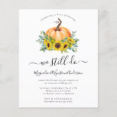 Budget Pumpkin Fall Vow Erneuerende Einladung (Vorderseite)