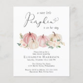 Budget Pumpkin Floral Baby Dusche (Vorderseite)