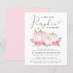 Budget Pumpkin Floral Baby Girl Drive By Shower