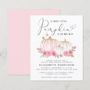 Budget Pumpkin Floral Baby Girl Virtual Dusche