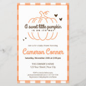 BUDGET Pumpkin Gender Neutrale Dusche Einladung Flyer (Vorne)