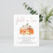 Budget Pumpkin Glitzer QR Code Fall in Liebe Einla (Stehend Vorderseite)