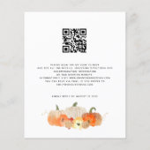 Budget Pumpkin Glitzer QR Code Fall in Liebe Einla (Rückseite)