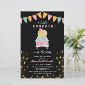 Budget Pumpkin Gold Polka Dot Car Baby Dusche (Stehend Vorderseite)