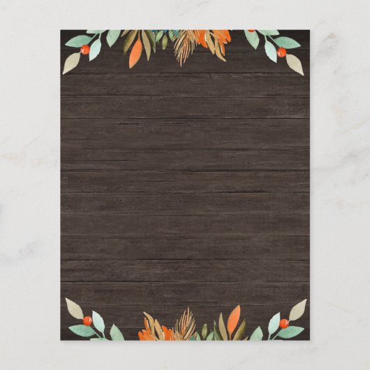 Budget Pumpkin Rustic String Lights Baby Dusche (Rückseite)