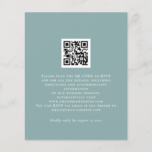 Budget Pumpkins Aquamarin QR Abend Party einladen (Rückseite)