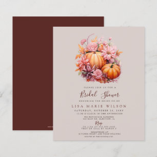 Budget Pumpkins Fall Bridal Dusche Einladungen
