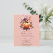 Budget Pumpkins Fall Bridal Dusche Einladungen (Stehend Vorderseite)