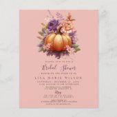 Budget Pumpkins Fall Bridal Dusche Einladungen (Vorderseite)