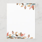 Budget Pumpkins Fall Probe Dinner Einladung (Rückseite)