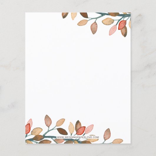 Budget Pumpkins Fall Probe Dinner Einladung (Rückseite)