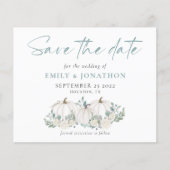 Budget Pumpkins Florals QR Wedding Save the Date (Vorderseite)