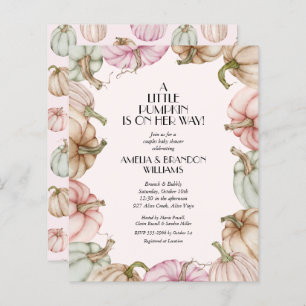 Budget Pumpkins Girl Baby Shower Einladungen
