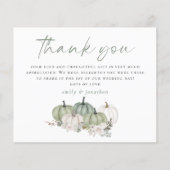 Budget Pumpkins Sage Foto Hochzeit Vielen Dank (Vorderseite)