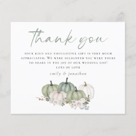 Budget Pumpkins Sage Foto Hochzeit Vielen Dank