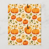 Budget PumpkinWreath BlackCat Halloween Einladung (Rückseite)