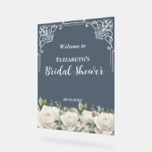 Budget Purple Florals Bridgerton Bridal Shower Acrylschild (Winkel)