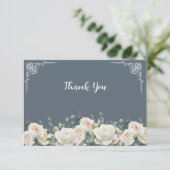 Budget Purple Florals Bridgerton Bridal Shower Dankeskarte (Stehend Vorderseite)