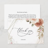 Budget Purple Florals Bridgerton Bridal Shower Dankeskarte (Vorne/Hinten)