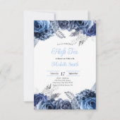 Budget Purple Florals Bridgerton Bridal Shower Einladung (Vorderseite)