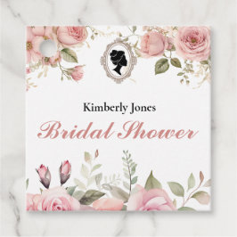 Budget Purple Florals Bridgerton Bridal Shower Geschenkanhänger