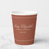 Budget Purple Florals Bridgerton Bridal Shower Pappbecher (Vorderseite)