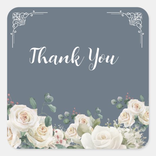 Budget Purple Florals Bridgerton Bridal Shower Quadratischer Aufkleber (Vorderseite)