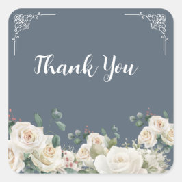 Budget Purple Florals Bridgerton Bridal Shower Quadratischer Aufkleber